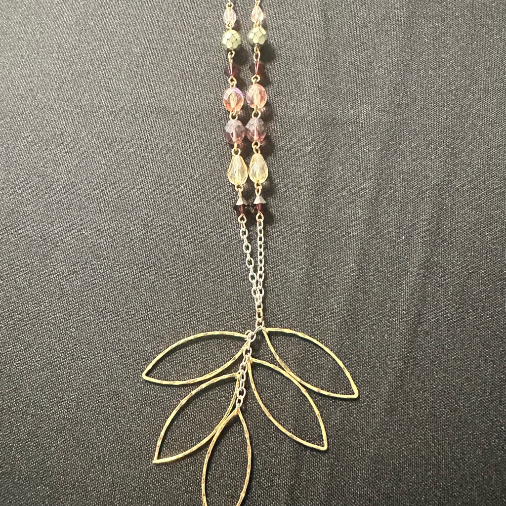 Rachel Gold & Silver Leaf Pendant Necklace